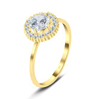 Gorgeous CZ Designed Silver Ring NSR-3203
