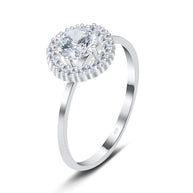 Gorgeous CZ Designed Silver Ring NSR-3203