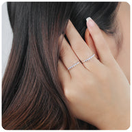 Dot Style Silver Ring NSR-3249