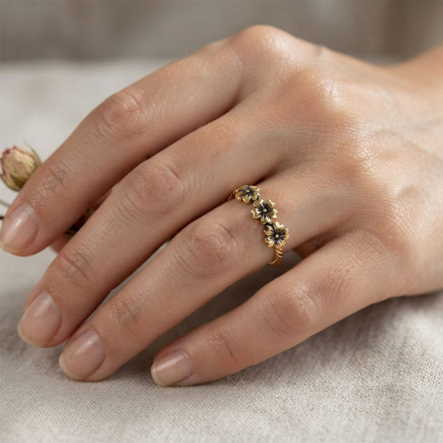 Unique Flowers Silver Ring NSR-3264