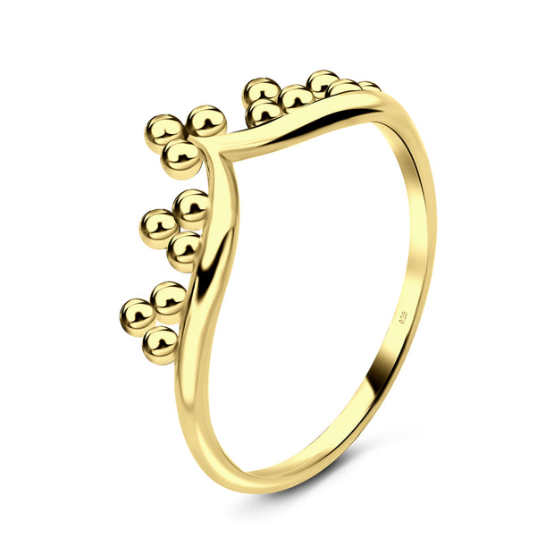 Crown Shape Silver Ring NSR-3336