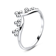 Crown Shape Silver Ring NSR-3336