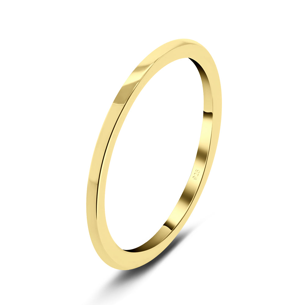 Slim Plain Polished Band Ring NSR-492