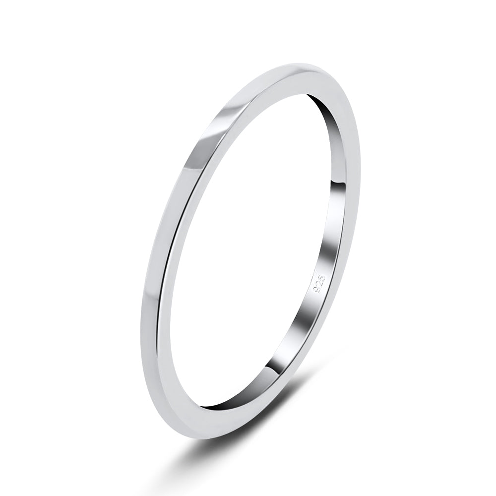 Slim Plain Polished Band Ring NSR-492