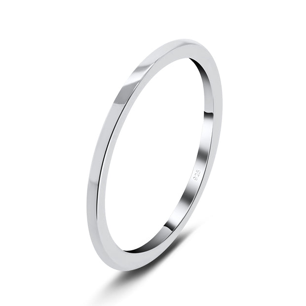 Slim Plain Polished Band Ring NSR-492