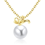 Floral Bow Pearl Necklace SPE-205