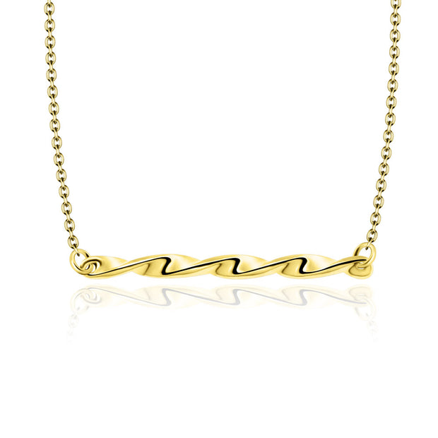 Twisted Wave Bar Necklace SPE-2053