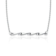 Twisted Wave Bar Necklace SPE-2053