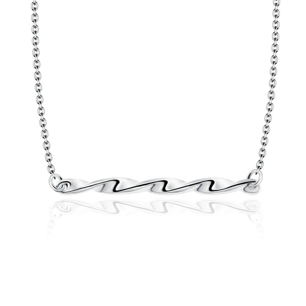 Twisted Wave Bar Necklace SPE-2053