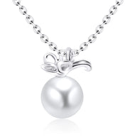 Floral Bow Pearl Necklace SPE-205