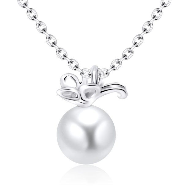 Floral Bow Pearl Necklace SPE-205
