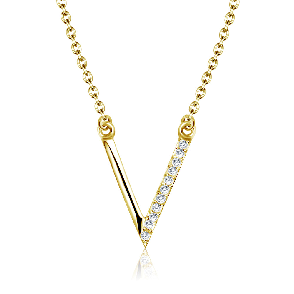 Pavé V-Bar Necklace SPE-2153