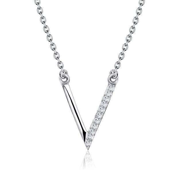 Pavé V-Bar Necklace SPE-2153