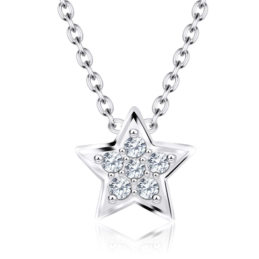 Elegant CZ Star Necklace SPE-2458
