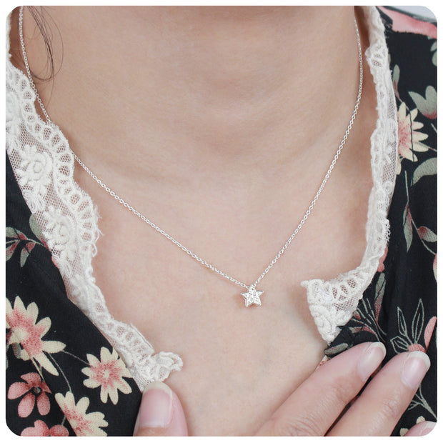 Elegant CZ Star Necklace SPE-2458