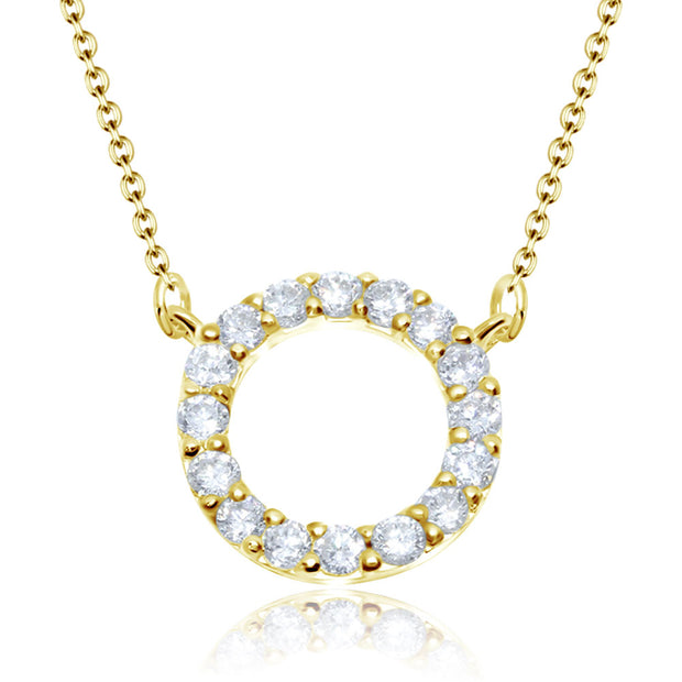 Pavé Circle Necklace SPE-2496