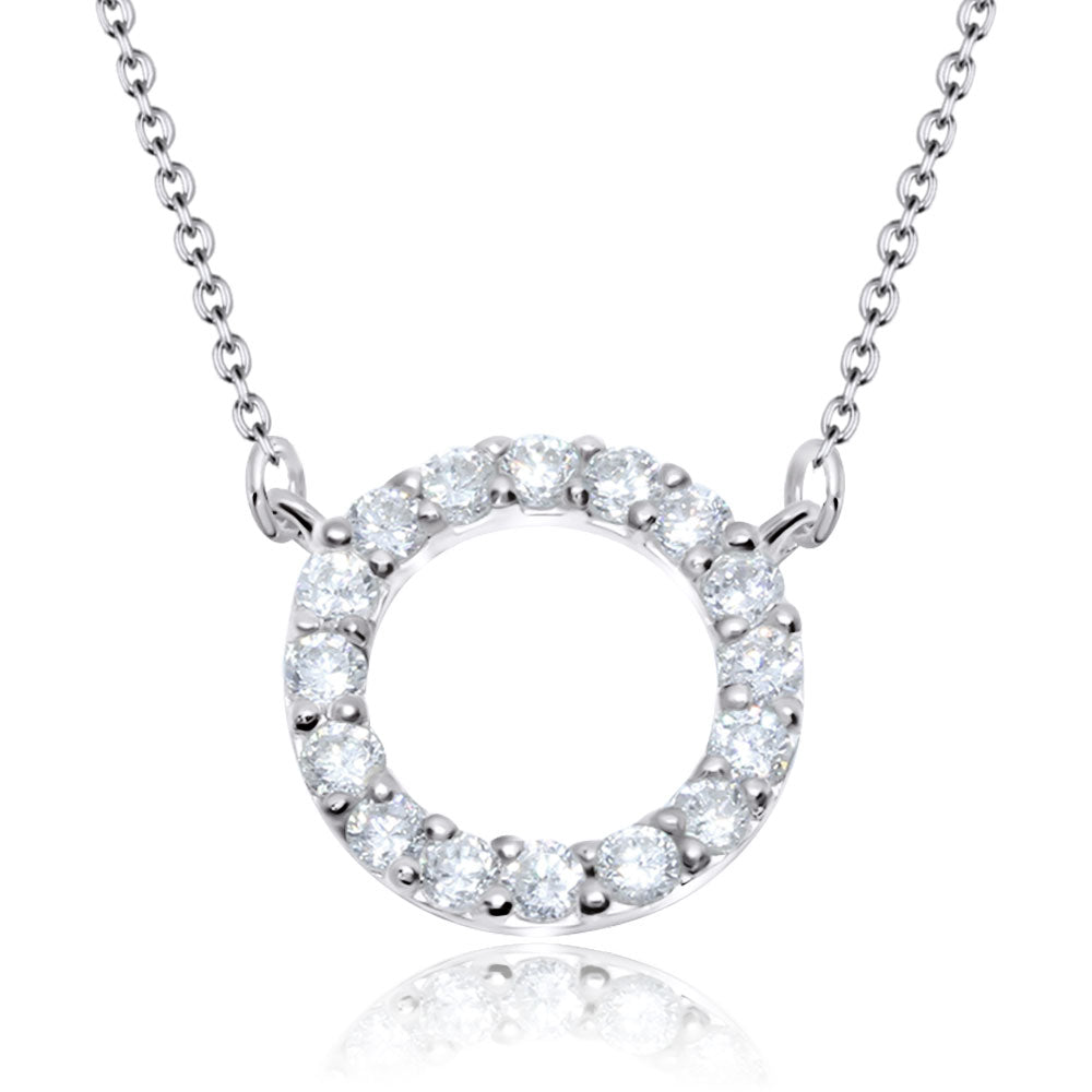 Pavé Circle Necklace SPE-2496