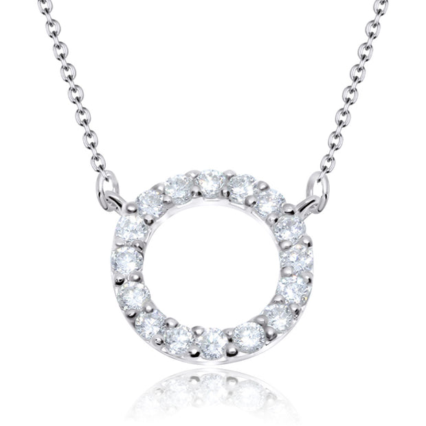 Pavé Circle Necklace SPE-2496