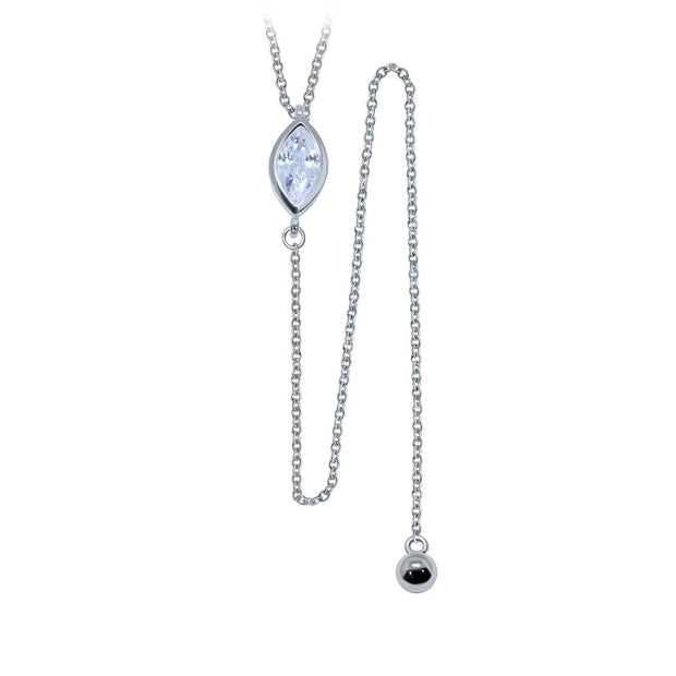Marquise CZ Lariat Necklace SPE-2954