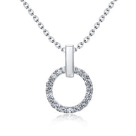 Pavé Circle Bar Bail Necklace SPE-2974