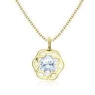 Hexagon Floral CZ Necklace SPE-3205