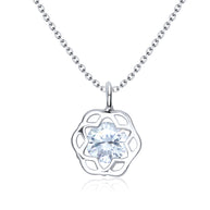 Hexagon Floral CZ Necklace SPE-3205