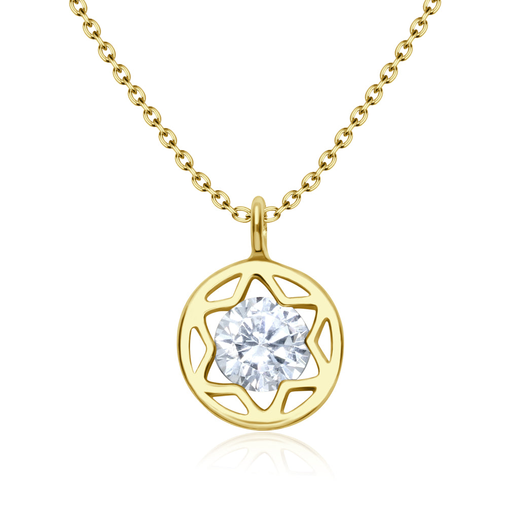 Circle Star CZ Necklace SPE-3206