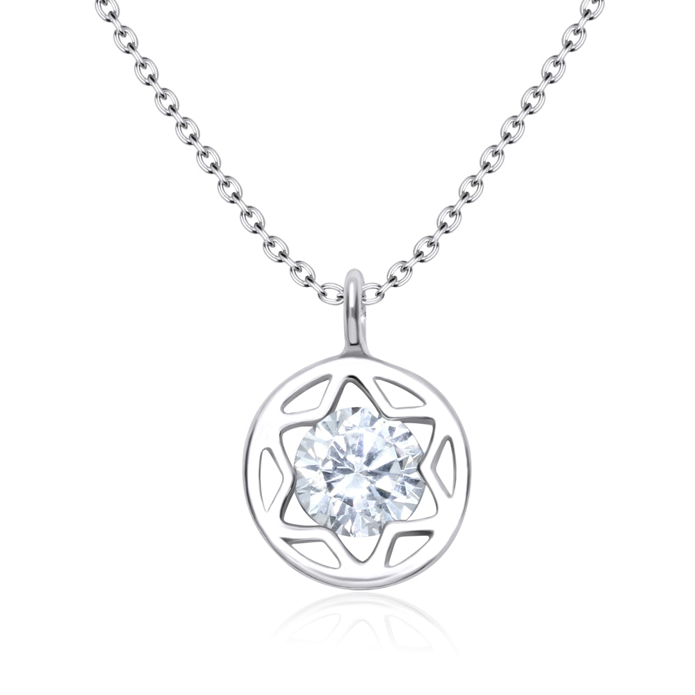 Circle Star CZ Necklace SPE-3206
