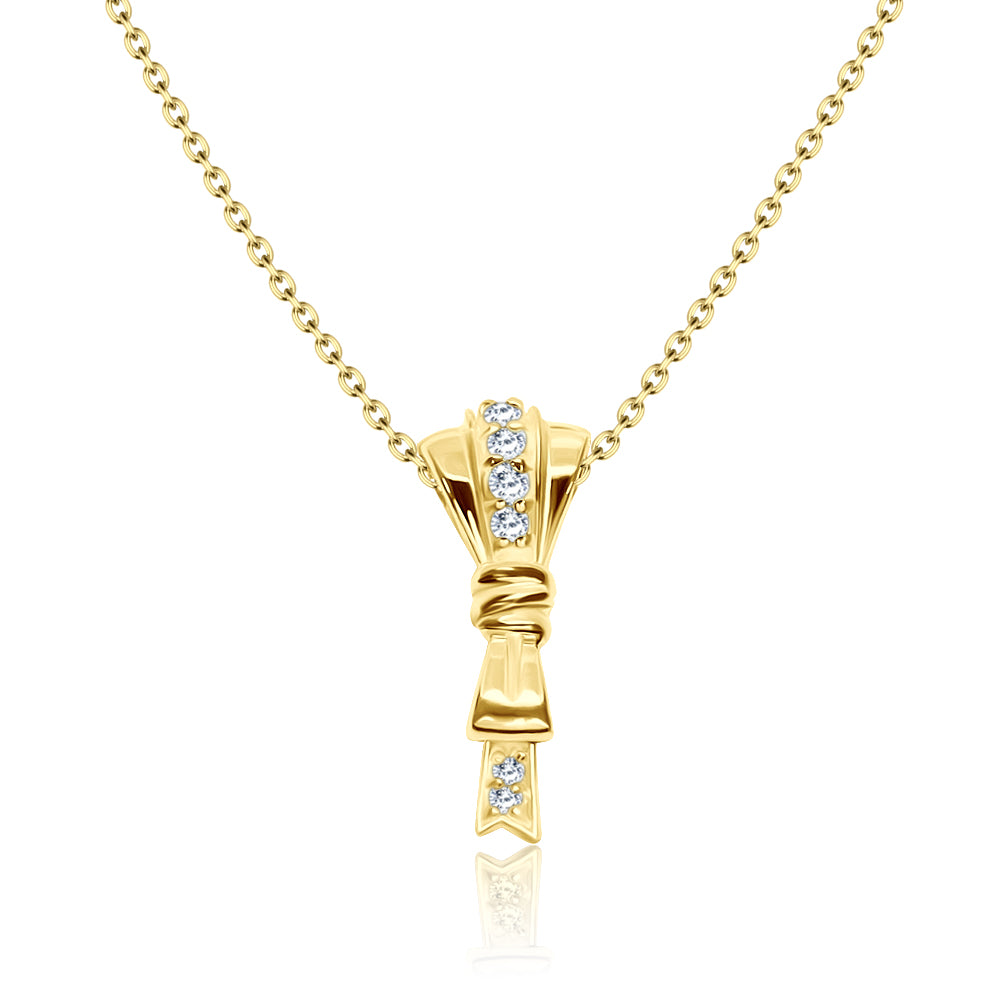 CZ Bow Necklace SPE-3312