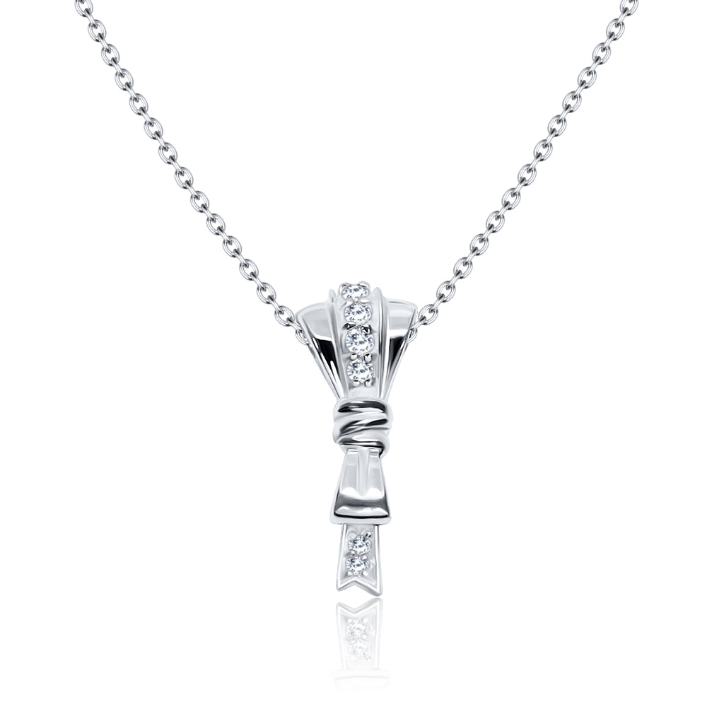 CZ Bow Necklace SPE-3312