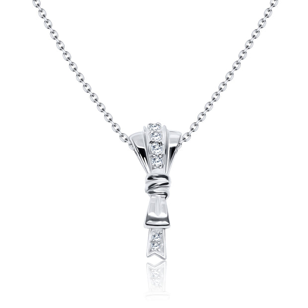CZ Bow Necklace SPE-3312