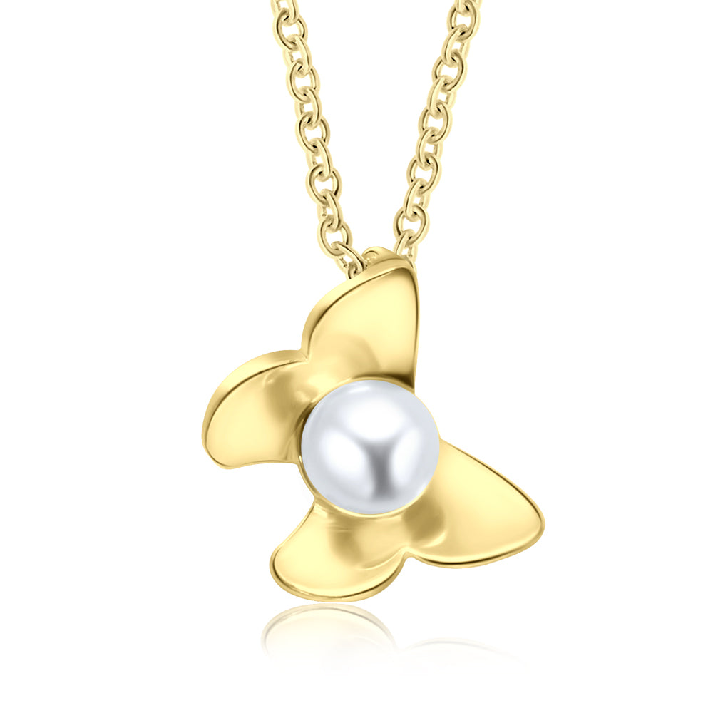 Butterfly Pearl Necklace SPE-3315