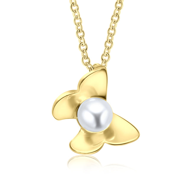 Butterfly Pearl Necklace SPE-3315