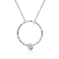 Twisted Circle CZ Necklace SPE-3620