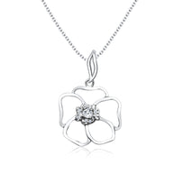 Open Flower CZ Necklace SPE-3621