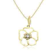 Open Flower CZ Necklace SPE-3621
