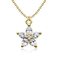 CZ Flower Cluster Necklace SPE-5137