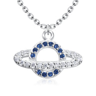 Chic Saturn with CZ Necklace SPE-5237