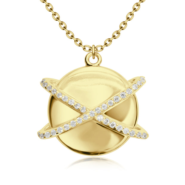 World Wrap CZ Shaped Necklace SPE-5241