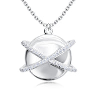 World Wrap CZ Shaped Necklace SPE-5241