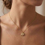 World Wrap CZ Shaped Necklace SPE-5241