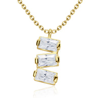 Three Crystal Shaped Necklace SPE-5246