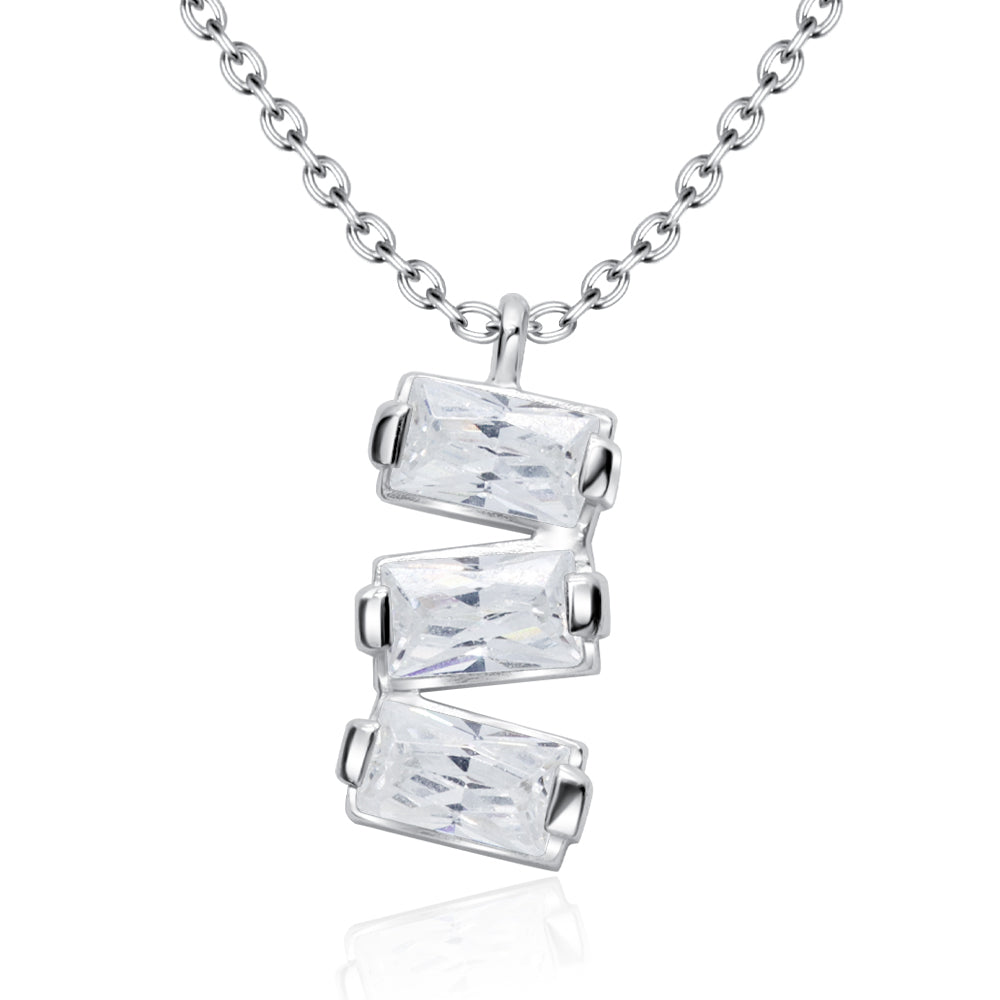 Three Crystal Shaped Necklace SPE-5246