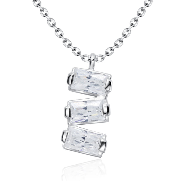 Three Crystal Shaped Necklace SPE-5246