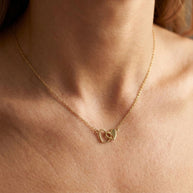 Double Heart Shape Necklace SPE-5255