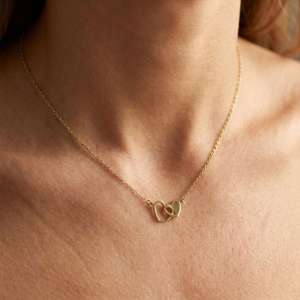 Double Heart Shape Necklace SPE-5255