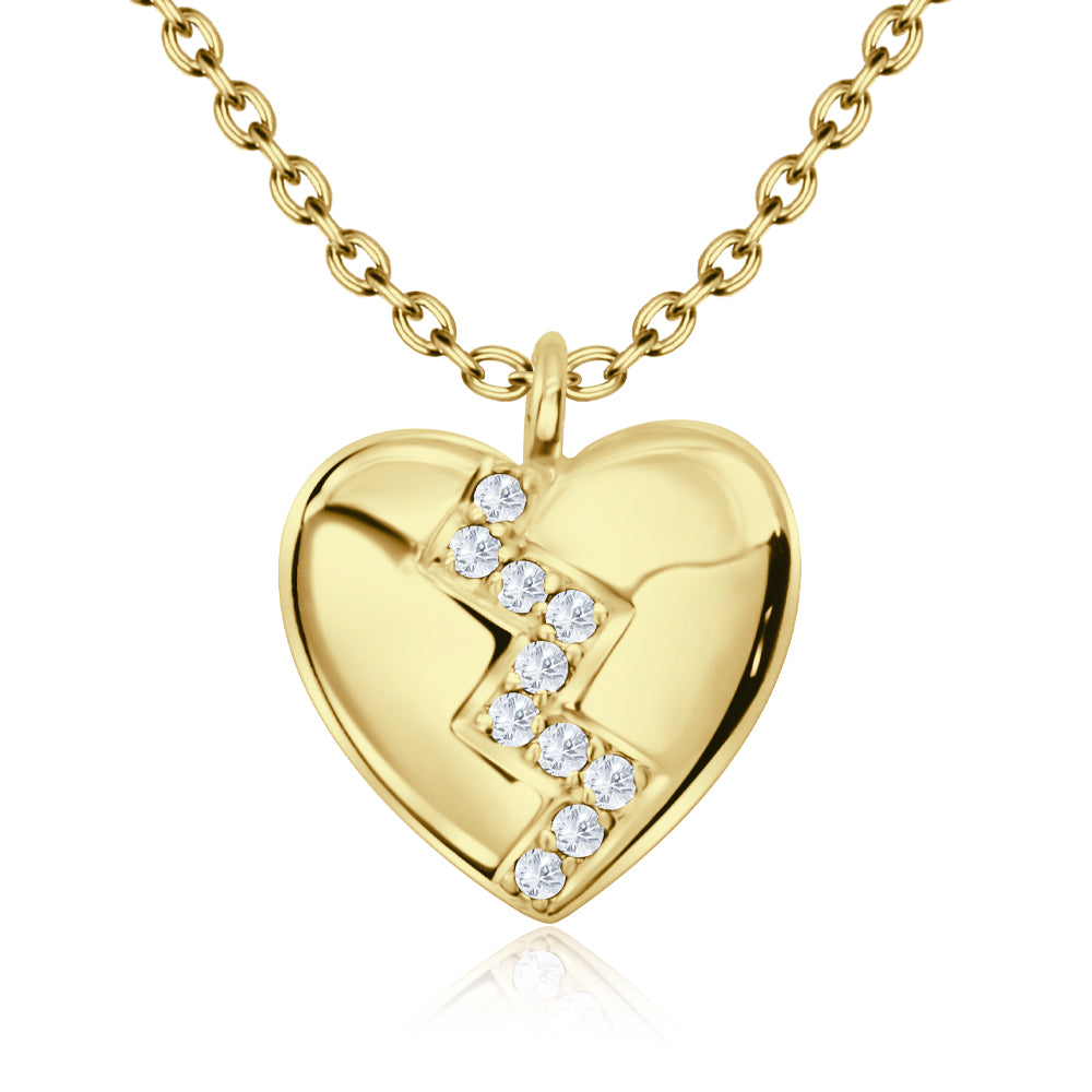 Broken Heart Shaped Necklace SPE-5269