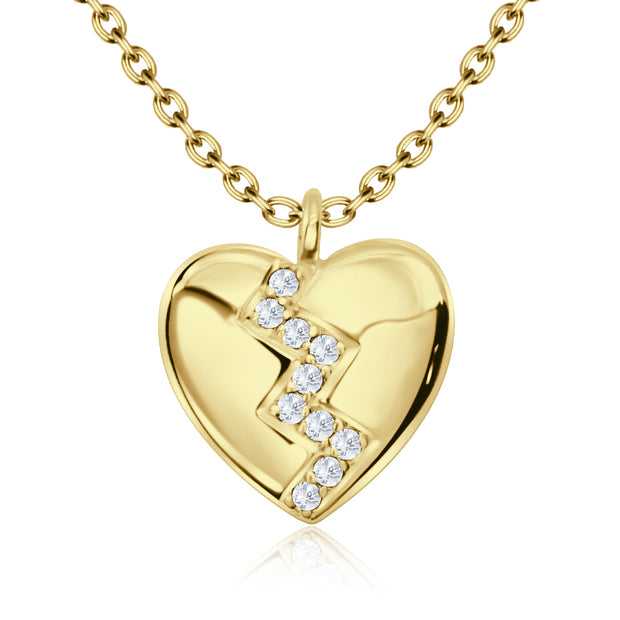 Broken Heart Shaped Necklace SPE-5269