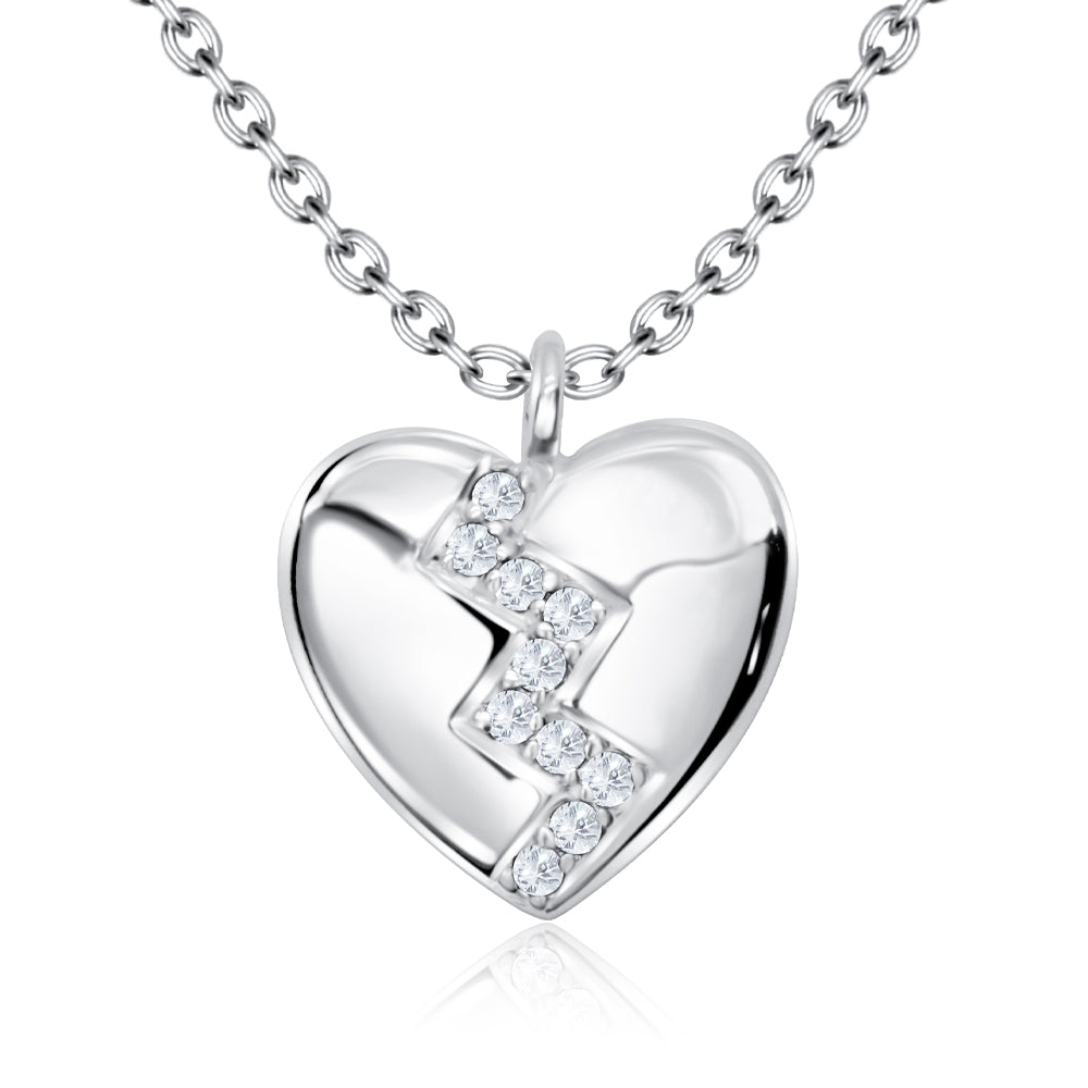 Broken Heart Shaped Necklace SPE-5269