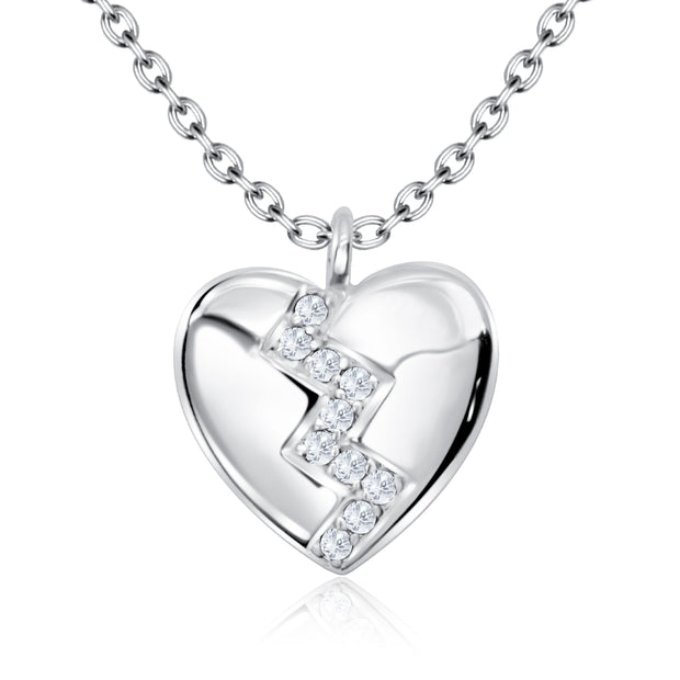 Broken Heart Shaped Necklace SPE-5269